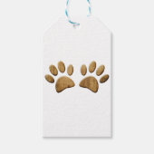 Hout Dog Paw Print Cadeaulabel (Voorkant)