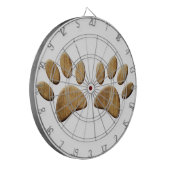Hout Dog Paw Print Dartbord (Voorkant Links)