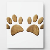 Hout Dog Paw Print Fotoplaat (Voorkant)