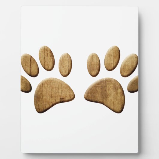 Hout Dog Paw Print Fotoplaat (Voorkant)