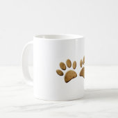 Hout Dog Paw Print Koffiemok (Voorkant links)