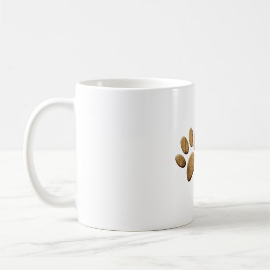 Hout Dog Paw Print Koffiemok (Links)