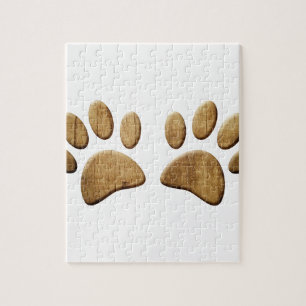 Hout Dog Paw Print Legpuzzel