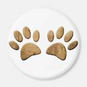 Hout Dog Paw Print Magneet (Voorkant)