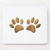 Hout Dog Paw Print Muismat (Voorkant)