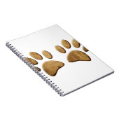 Hout Dog Paw Print Notitieboek (Rechterzijde)