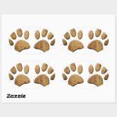 Hout Dog Paw Print Ovale Sticker (Vel)
