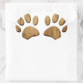 Hout Dog Paw Print Ovale Sticker (Tas)