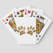 Hout Dog Paw Print Pokerkaarten (Achterkant)