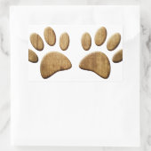 Hout Dog Paw Print Rechthoekige Sticker (Tas)