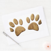 Hout Dog Paw Print Rechthoekige Sticker (Envelop)