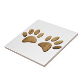 Hout Dog Paw Print Tegeltje (Zijkant)