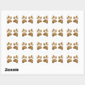 Hout Dog Paw Print Vierkante Sticker (Vel)
