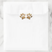 Hout Dog Paw Print Vierkante Sticker (Tas)