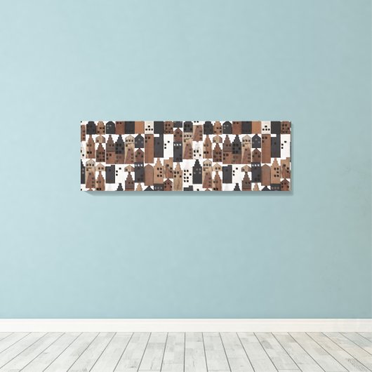 Hout dorp verpakt canvas (Insitu (Houten vloer))