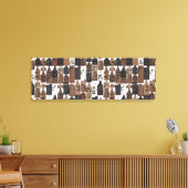 Hout dorp verpakt canvas afdruk (Insitu (Woonkamer))