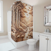 Hout Douchegordijn (In situ)