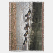 Hout Duck Birds Throw Blanket Deken (Voorkant Verticaal)