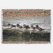 Hout Duck Birds Throw Blanket Deken (Voorkant)