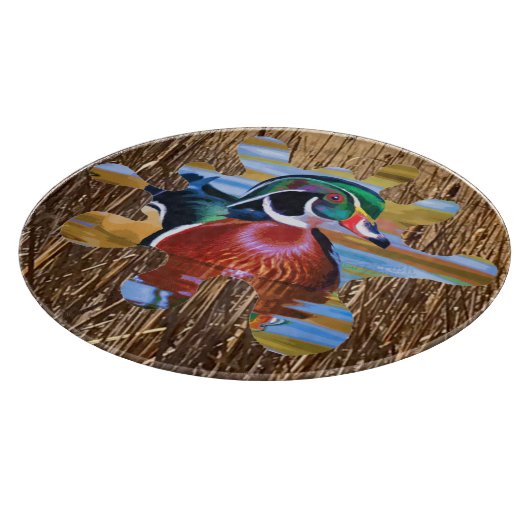 Hout Duck Cutting Board, Duck Hunting Round Snijplank (Hoek)