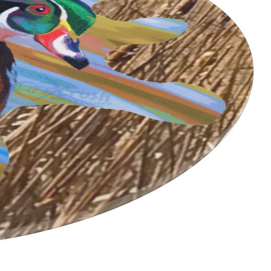 Hout Duck Cutting Board, Duck Hunting Round Snijplank (Hoek)