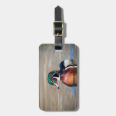 Hout Duck in een vijver Bagagelabel (Voorkant verticaal)