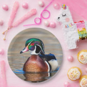 Hout Duck in een vijver Papieren Bordje (Feest)