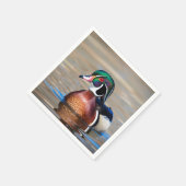 Hout Duck in een vijver Servet (Hoek)