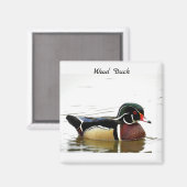 Hout Duck (man) Magneet (Voorkant / Achterkant)