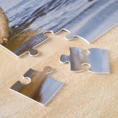 Hout Duck mantel flapping wings in wetland Legpuzzel (Zijkant)