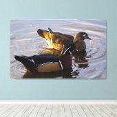 Hout Duck Mates Stretted Canvas Art Print (Insitu (Houten vloer))