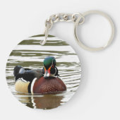 Hout Duck met Attitude Sleutelhanger (Achterkant)