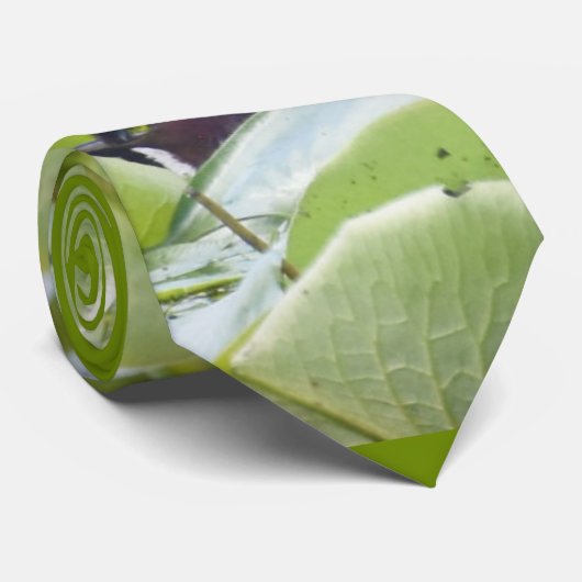 Hout Duck on Pond Stropdas (Opgerold)