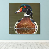 Hout Duck on Water Canvas Afdruk (Insitu (Houten vloer))