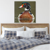 Hout Duck on Water Canvas Afdruk (Insitu (Slaapkamer))