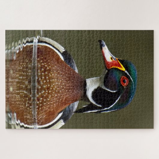 Hout Duck on Water Legpuzzel (Horizontaal)