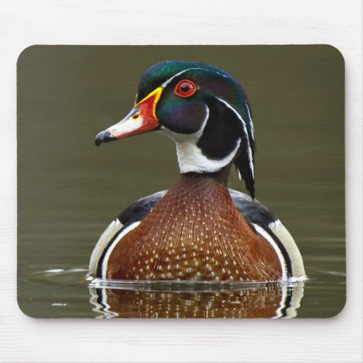Hout Duck on Water Muismat (Voorkant)