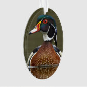 Hout Duck on Water Ornament (voorkant)