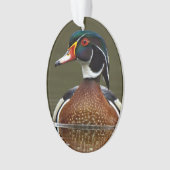 Hout Duck on Water Ornament (voorkant)