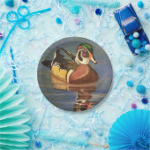 Hout Duck on Water Paper Bord (Feest)