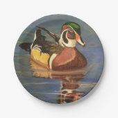 Hout Duck on Water Paper Bord (Voorkant)