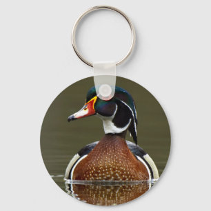 Hout Duck on Water Sleutelhanger