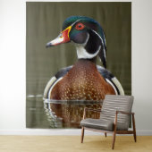 Hout Duck on Water Wandkleed (In situ)