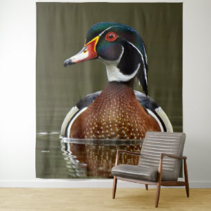 Hout Duck on Water Wandkleed