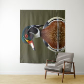 Hout Duck on Water Wandkleed (In situ)