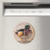 Hout Duck op grvel Magneet (Insitu (Vaatwasser))