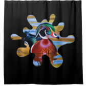 Hout Duck Shower Curtain, Duck Hunting Douchegordijn (Voorkant)
