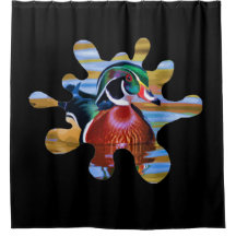 Hout Duck Shower Curtain, Duck Hunting