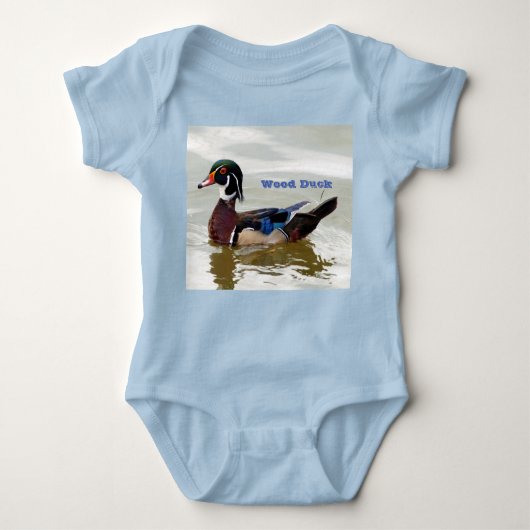Hout Duck voor Baby Romper (Voorkant)