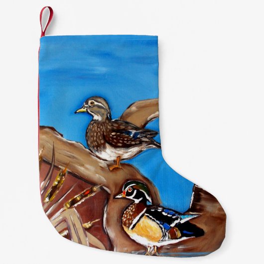 Hout Ducks Kleine Kerstsok (Voorkant)